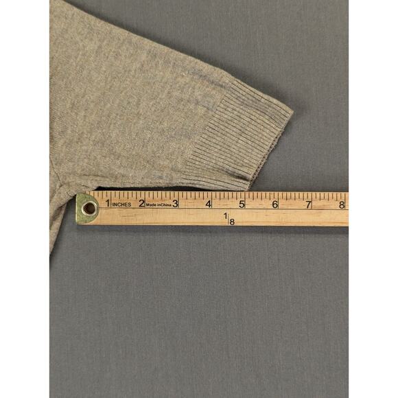 Banana Republic Cardigan Small Women's Short Sleeve Sweater Cotton Blend Beige - Picture 6 of 9